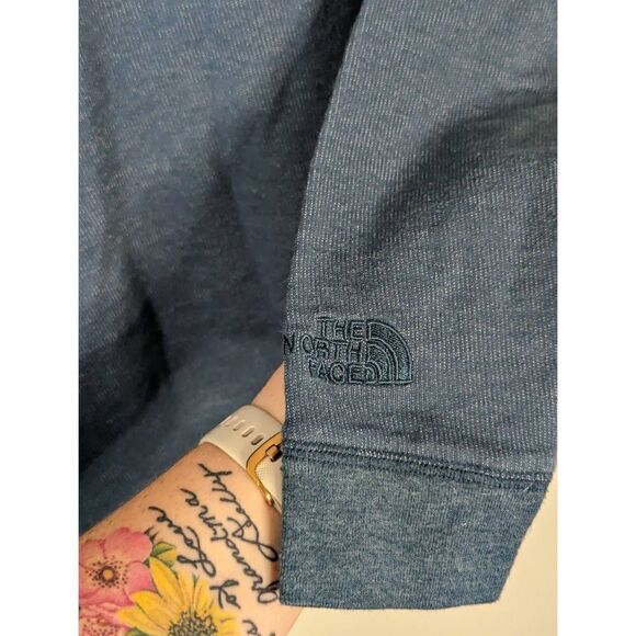 The North Face Blue Hi-Lo Hooded Sweatshirt - Size XS - Picture 4 of 7